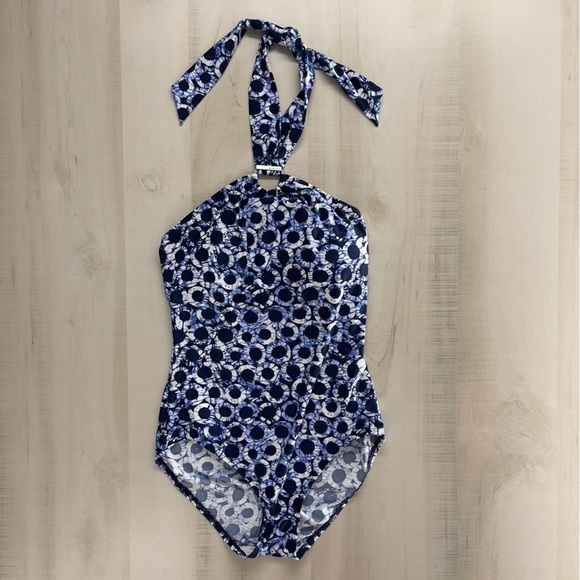 MICHAEL KORS tie dye printed halter one piece sexy slimming swimsuit vacation 8 - Picture 2 of 9